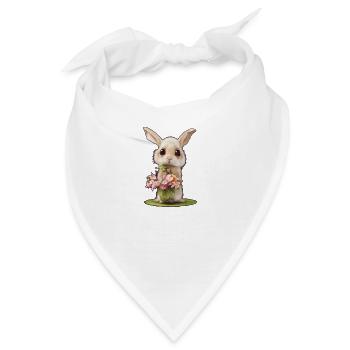 Kleiner Hase 4 - Bandana - Weiß - Vorne