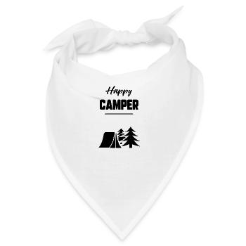 Glücklicher Camper - Bandana - Weiß - Vorne