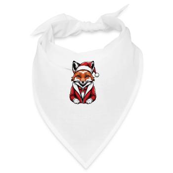 Fuchs Fox Weihnachtsmann Süß Geschenk für Frauen - Bandana - Weiß - Vorne