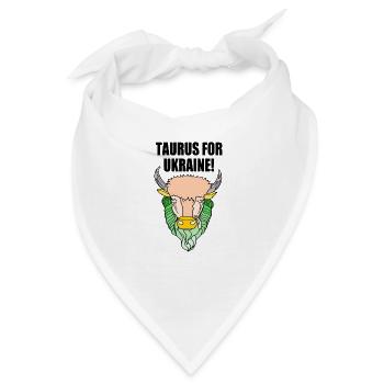 Taurus for ukraine - Bandana - Weiß - Vorne