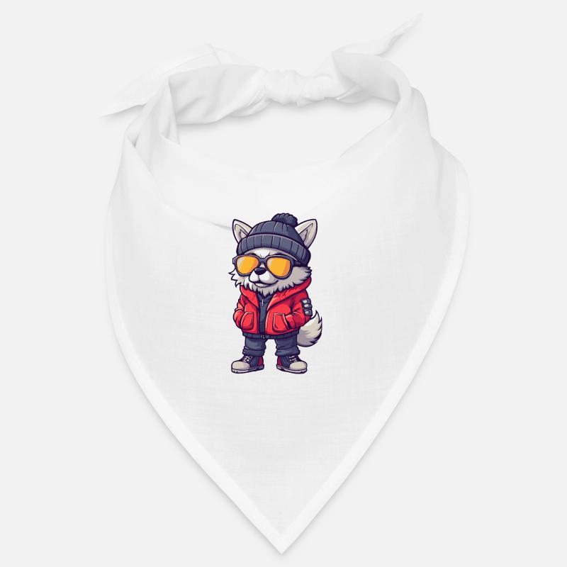 Bande dessinée cool loup Bandana