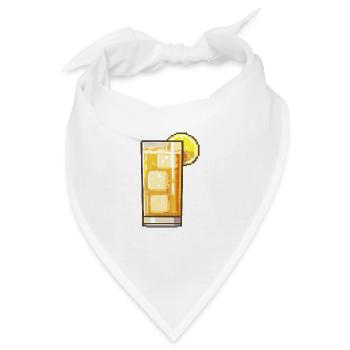 Rotwein Pixel Weinglas - Bandana - Weiß - Vorne
