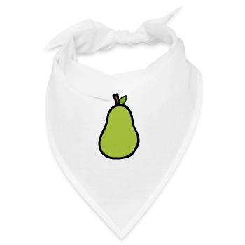 Birne - Bandana - Weiß - Vorne