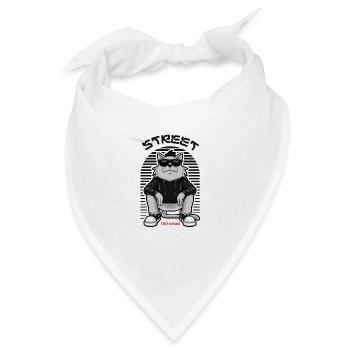 Rat cartoon old school street fasion - Bandana - Weiß - Vorne