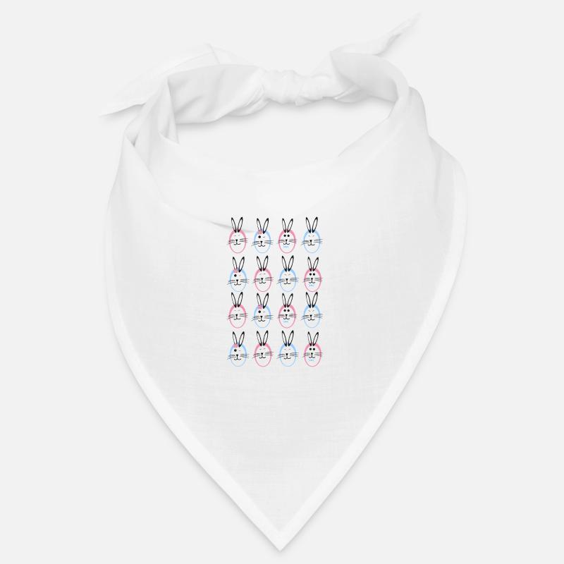 Hasenfeier in rosa und hellblau. Bandana