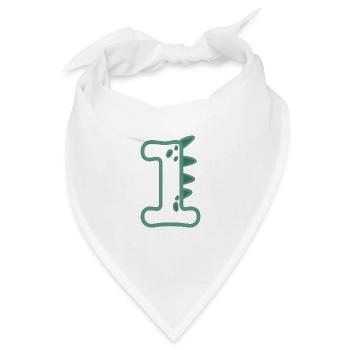 Zahl 1 - Bandana - Weiß - Vorne