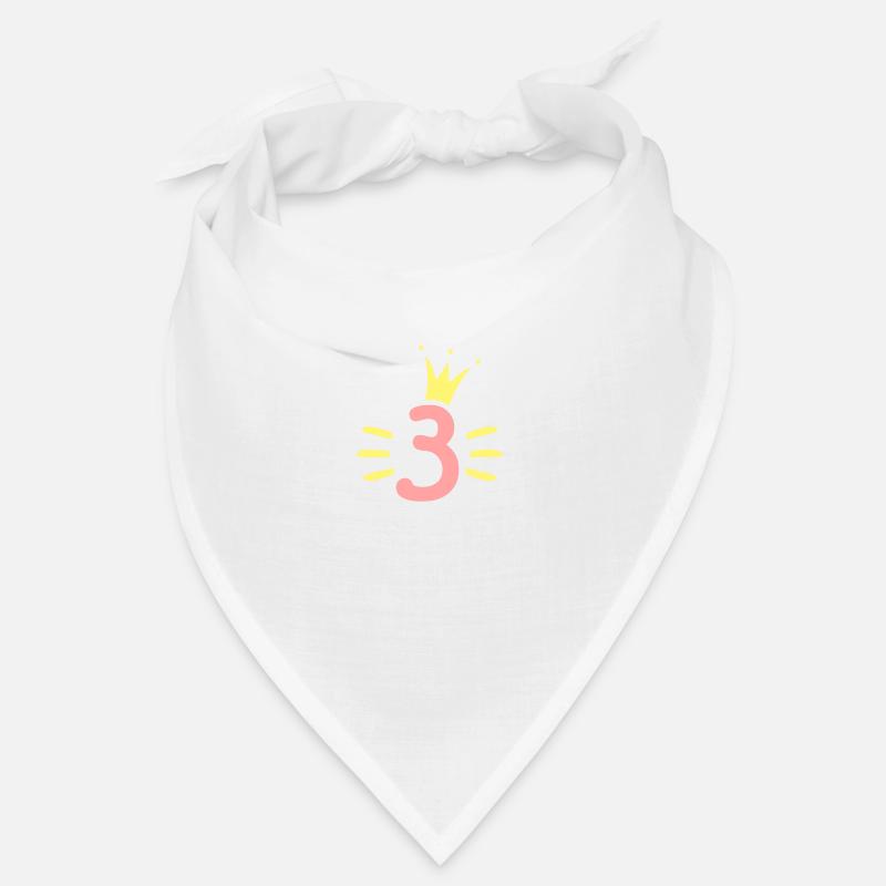 3rd Birthday Crown - Bandana - white