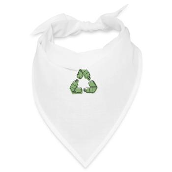 Recycling Flaschen - Bandana - Weiß - Vorne