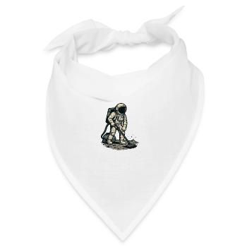 Astronaut und der Staubsauger - Bandana - Weiß - Vorne