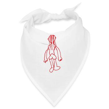 Po Herz Popo Herz Arsch Herz Mensch Po - Bandana - Weiß - Vorne