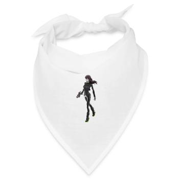 Eveline Cyber Punk Rock Gothic T-Shirt - Bandana - Weiß - Vorne