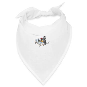 Zora das Zebra im Krankenhauszimmer - Bandana - Weiß - Vorne