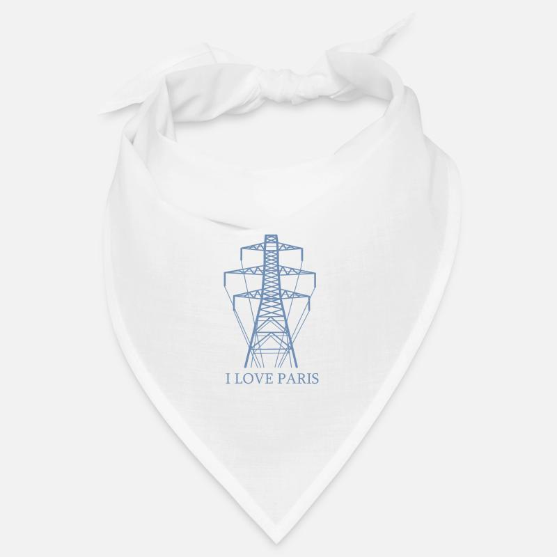 Strommast als Eiffelturm "I Love Paris" Satire Bandana