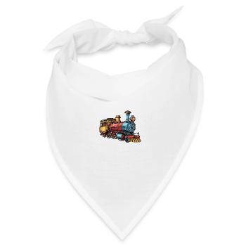 Lokomotive Hand gezeichnet cartoon - Bandana - Weiß - Vorne