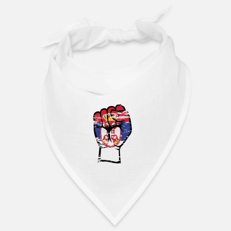 Poing du drapeau de la Serbie utilisé Bandana