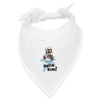 Pittiplatsch Hallo Kita! - Bandana - Weiß - Vorne