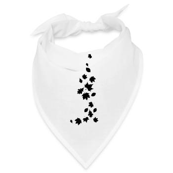 Herbstlaub Blätter Ahornbaum Eiche Buche Wald Park - Bandana - Weiß - Vorne