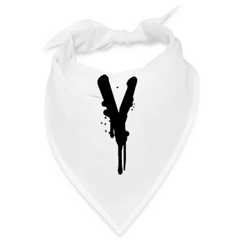 V Graffiti Tropfen Farbklex Spray - Bandana - Weiß - Vorne