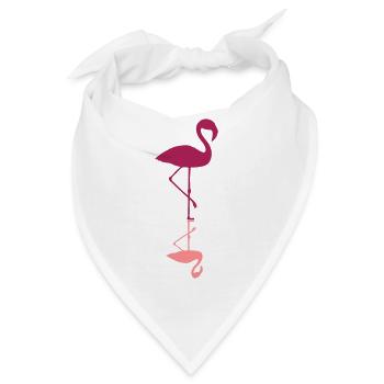 flamingo spiegelung wasser gespiegelt reflektion r - Bandana - Weiß - Vorne