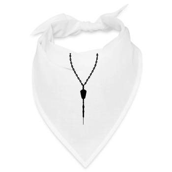 hobby anhaenger dart schmuck halskette halsband pf - Bandana - Weiß - Vorne