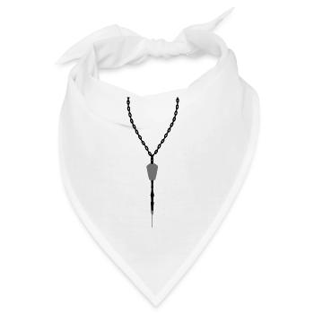 anhaenger dart schmuck halskette halsband pfeile d - Bandana - Weiß - Vorne