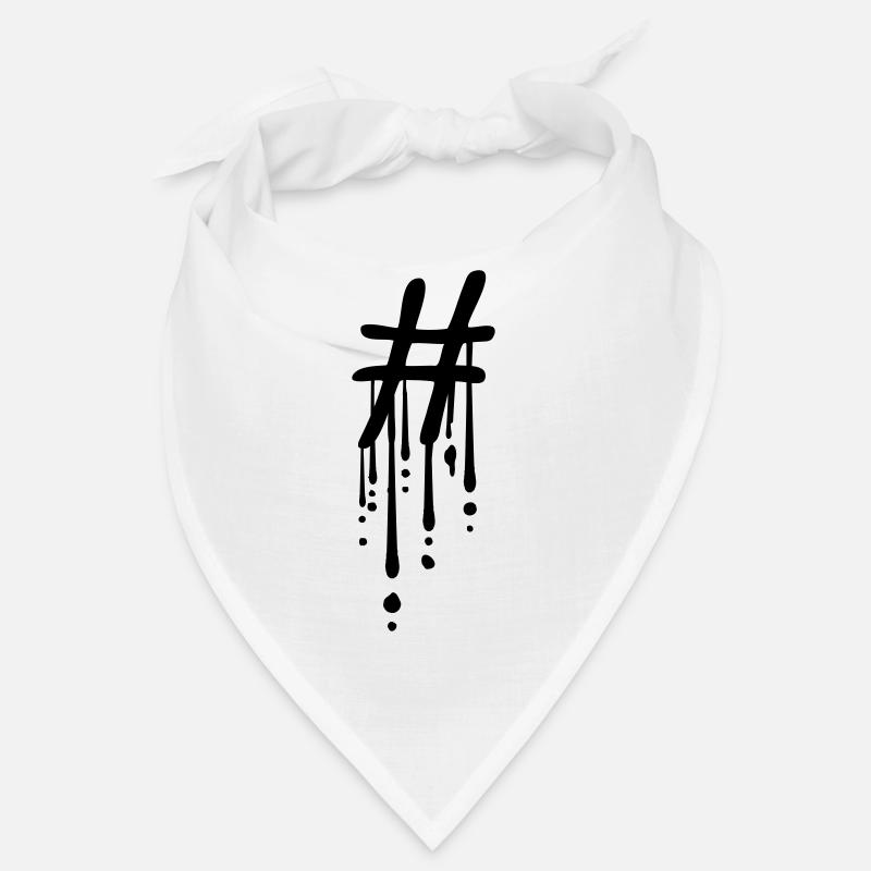 Graffiti drop hashtag Bandana