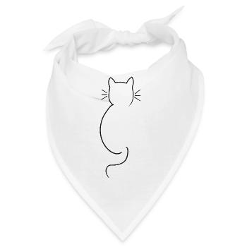 Katzenfreunde - Bandana - Weiß - Vorne