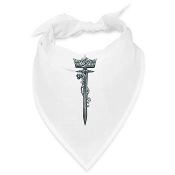 Schwert krown - Bandana - Weiß - Vorne
