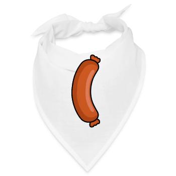 Leckere Wurst – Metzger Fleischfresser Design - Bandana - Weiß - Vorne
