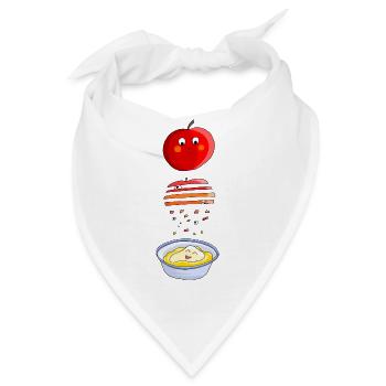 Apfel zu Apfelmus - Bandana - Weiß - Vorne