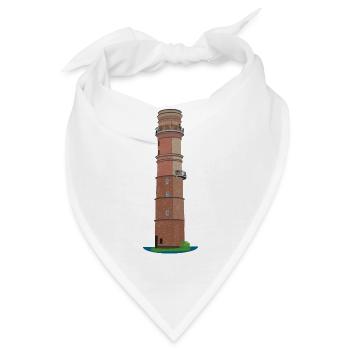 Alter Leuchtturm Travemünde ohne Text, Zeichnung - Bandana - Weiß - Vorne