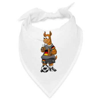 Deutsches Fan Lama - Bandana - Weiß - Vorne