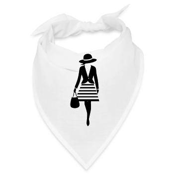 Stilvolle Dame - Bandana - Weiß - Vorne