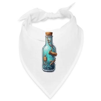 Magische Flasche / Korken / Unterwasser / Anker - Bandana - Weiß - Vorne