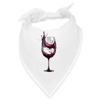 Wein / Trauben / Alkohol / trinken / Genießen - Bandana - Weiß - Vorne