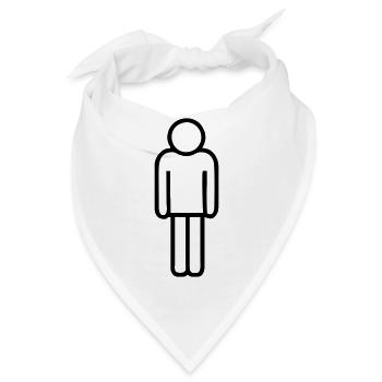 Logo-Mann - Bandana - Weiß - Vorne