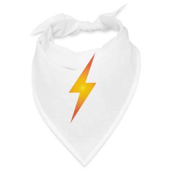 Gelber Blitz mit Farbverlauf - Bandana - Weiß - Vorne