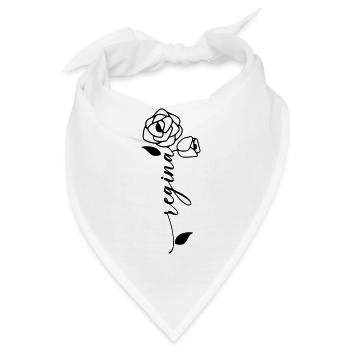 Regina Name Vorname Namensblume - Bandana - Weiß - Vorne