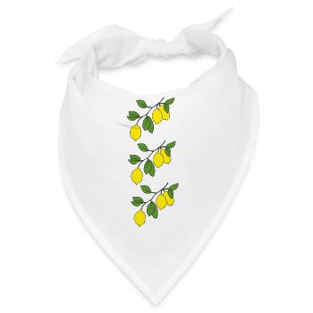 zitronen zweige dreifach - Bandana - Weiß - Vorne
