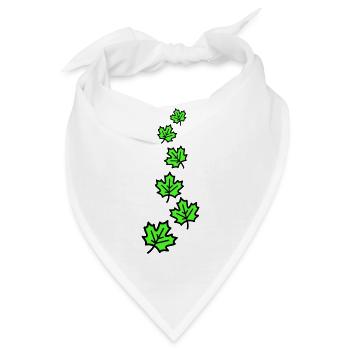 Ahornblatt Herbstlich Blätter - Bandana - Weiß - Vorne