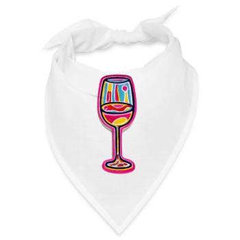 Sektglas Bunt Sekt Wein - Bandana - Weiß - Vorne