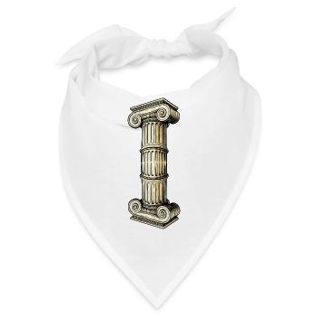 Antike Säulenkolonne Illustration - Bandana - Weiß - Vorne