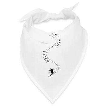 Ski you later - Bandana - Weiß - Vorne