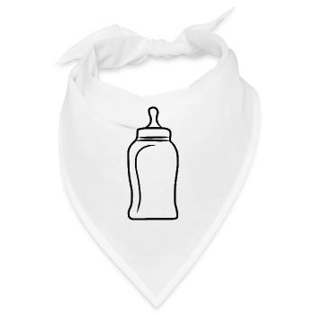 Baby Geschenk Schwangerschaft Fläschchen Kleinkind - Bandana - Weiß - Vorne