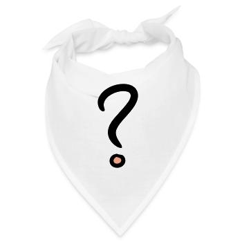 Fragezeichen Symbol, Satzzeichen Vektor-Zeichnung - Bandana - Weiß - Vorne
