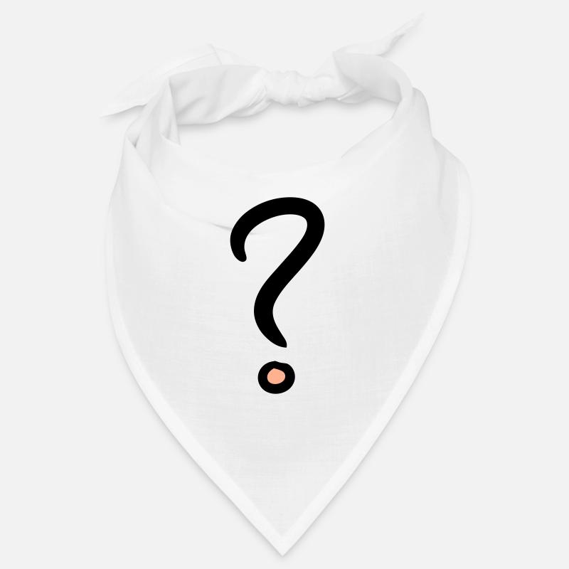 Question Mark Symbol, Punctuation Vector Drawing Bandana