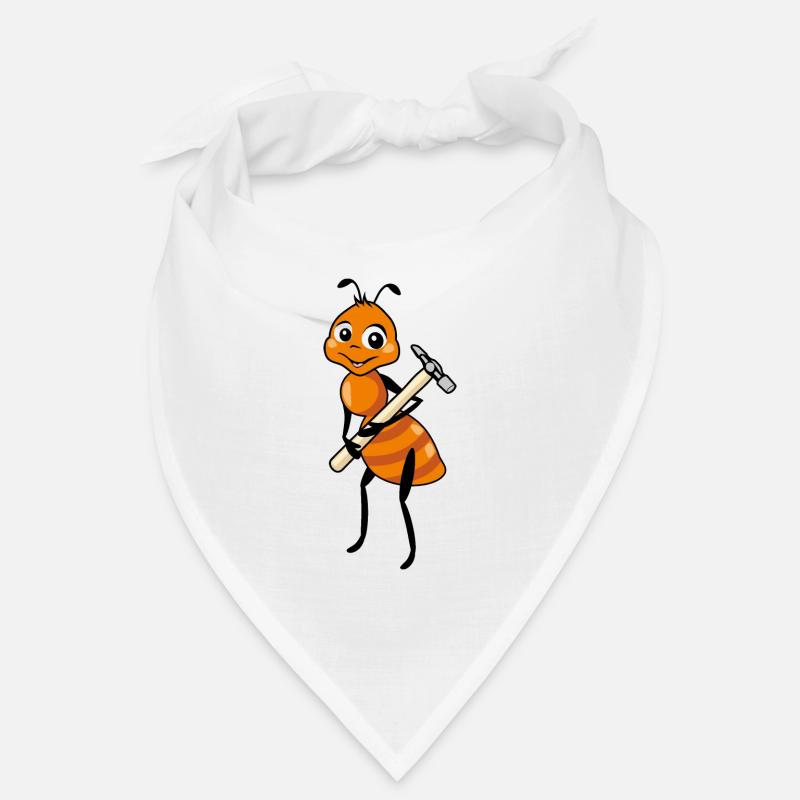Fourmi de dessin animé avec un marteau Bandana