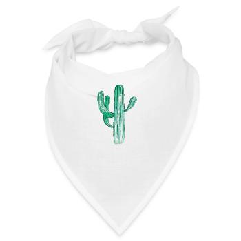 Aquarell Kaktus - Bandana - Weiß - Vorne