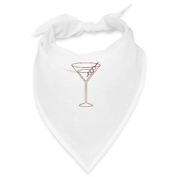 Oliven-Martini - Bandana - Weiß - Vorne