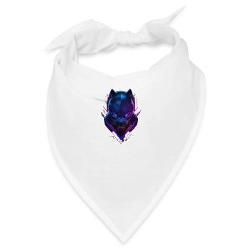 Schwarzer Panter - Bandana - Weiß - Vorne